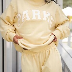 PARKE Varsity Mockneck Sweatshirt Yellow